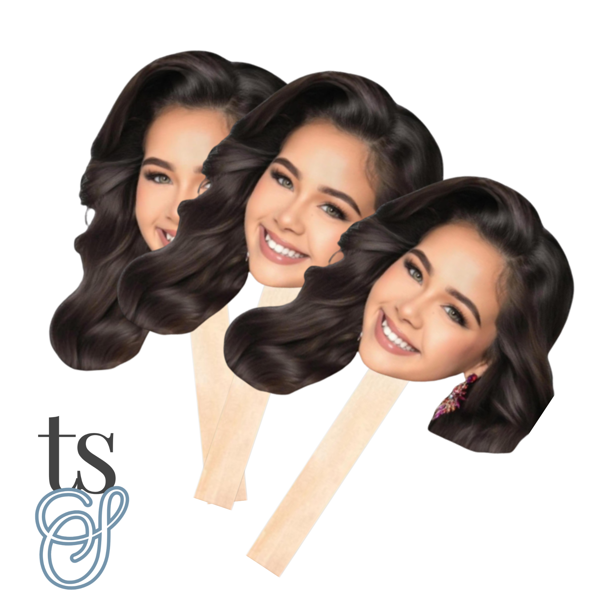 Custom Head Cutout Fans (Pack of 3)